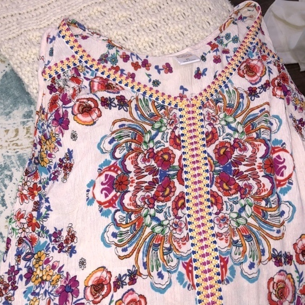BILA floral boho top size XLarge - Picture 5 of 8